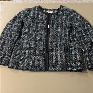 Norm Thompson Multicolor Tweed Jacket Brand New Never Worn Size MP